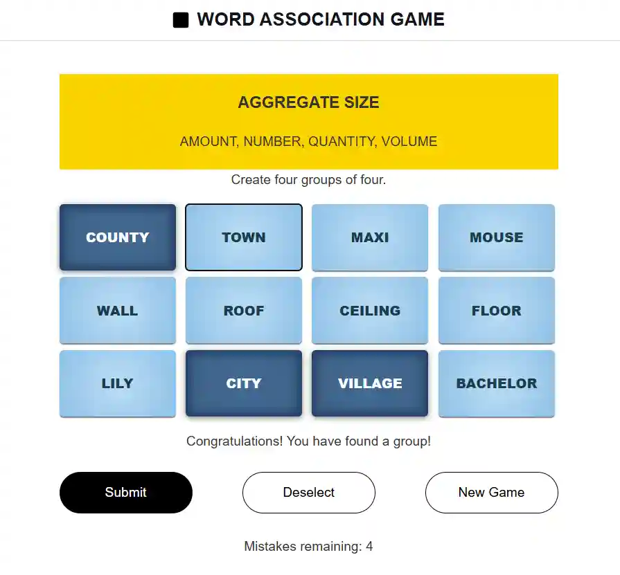 Word Association Game online